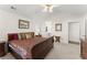 Bedroom with neutral walls and carpet, as well as a connecting full bath at 938 Burnt Hickory Nw Cir, Marietta, GA 30064