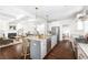 Modern kitchen featuring a center island with seating and stainless steel appliances at 152 Park Dr, Decatur, GA 30030