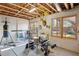Bright basement featuring a home gym with windows overlooking the backyard at 4212 Lazy Creek Dr, Marietta, GA 30066