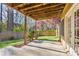 Cozy patio area offering access to the backyard and mature landscaping at 4212 Lazy Creek Dr, Marietta, GA 30066