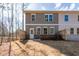 Backyard with sod grass, new fence and brick foundation at 163 Bluffington Way, Marietta, GA 30066