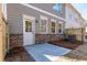 Backyard Patio with brick foundation, door, and new sod at 163 Bluffington Way, Marietta, GA 30066