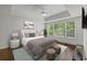 Spacious main bedroom with tray ceiling, large windows, and elegant decor with bedside tables at 3636 Habersham Nw Rd # 2208, Atlanta, GA 30305
