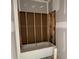 Bathroom under construction, featuring a new tub and exposed plumbing at 4300 Easter Lily Ave Lot 11, Buford, GA 30519