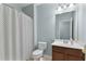 Clean bathroom with new sink and shower at 4675 Allistair Dr, Cumming, GA 30040