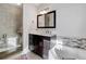 Modern bathroom with a glass shower, sleek vanity and a bathtub at 285 Centennial Olympic Park Nw Dr # 904, Atlanta, GA 30313