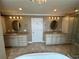 Spacious bathroom features double sinks and vanity areas, and a large glass enclosed shower at 3491 Roswell Ne Rd # D, Atlanta, GA 30305