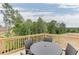 Outdoor deck with seating, perfect for enjoying the scenic wooded backyard at 674 Allier Ter, Cumming, GA 30041