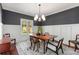 Inviting dining room features wainscoting and modern lighting at 1244 Kingsley Ne Cir, Atlanta, GA 30324