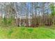 Lush greenery and trees line the backyard; the lake can be seen in the distance at 8819 Lakecrest Way, Union City, GA 30291