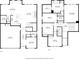 Floorplans for the first and second floors with dimensions, showcasing the home's layout at 2466 Bear Mountain St, Lithonia, GA 30058