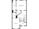 This floor plan shows the primary bedroom, bath, bedroom, laundry room and WIC at 258 Ridge Mill Dr, Acworth, GA 30102