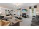 Elegant living room with a fireplace, comfortable seating, stylish decor, and plenty of natural light at 111 Felicity Pike, Locust Grove, GA 30248
