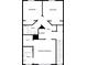 Upstairs floor plan featuring two bedrooms, primary bedroom, laundry room, and two bathrooms at 2555 Flat Shoals Rd # 3103, Atlanta, GA 30349