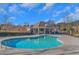 Large pool with community seating and shade near the pool for all residents to enjoy at 205 Bergen Dr, Fayetteville, GA 30215