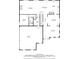 Detailed floor plan of the first floor, including measurements, layout and room names at 205 Bergen Dr, Fayetteville, GA 30215