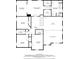 Detailed floor plan showcasing the second floor layout with bedrooms, baths, and walk-in closets at 205 Bergen Dr, Fayetteville, GA 30215