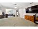 Spacious bedroom featuring an open floor plan and natural light, seamlessly connecting to the living room at 1291 Marcelle Heights Pl, Norcross, GA 30093