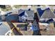 Backyard aerial view featuring a deck, outdoor seating area with a canopy, and a play structure at 2640 Paddock Point Pl, Dacula, GA 30019