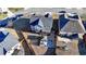 Aerial view of home showing backyard, deck, outdoor seating area, and play set at 2640 Paddock Point Pl, Dacula, GA 30019