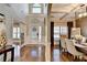 Grand foyer with soaring ceilings, hardwood floors, and an inviting entrance at 2640 Paddock Point Pl, Dacula, GA 30019