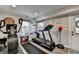 Home gym features modern exercise equipment, ample lighting, and durable flooring for an effective workout space at 2640 Paddock Point Pl, Dacula, GA 30019