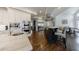 Spacious open kitchen featuring stainless appliances, large center island and hardwood floors at 350 Newcastle Dr, Alpharetta, GA 30009