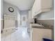 Mud room featuring a sink, granite countertops and white cabinets at 350 Newcastle Dr, Alpharetta, GA 30009