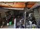 Unfinished basement with exposed ductwork and support beams at 754 Walnut Sw Cir, Marietta, GA 30060