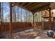 Backyard with a covered patio area and wood fence at 7630 Glisten Ave # 304, Atlanta, GA 30328