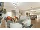 Open floor plan highlighting the kitchen, dining and living areas with modern finishes and stylish decor at 1045 Shepherds Ne Ln, Atlanta, GA 30324