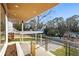Inviting porch with modern railings and stylish accents, overlooking a lush lawn at 1045 Shepherds Ne Ln, Atlanta, GA 30324