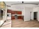 Contemporary living space featuring wood floors, recessed lighting, and an open layout to the kitchen at 3400 Malone Dr # 110, Atlanta, GA 30341