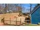 Spacious backyard including a fenced area and playhouse at 6510 Akins Way, Cumming, GA 30041