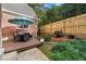 Charming backyard deck area features outdoor seating and lush landscaping at 1824 Windemere Ne Dr, Atlanta, GA 30324