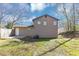 Backyard with a fence, grass, and a view of the back of the house at 3671 Satellite Blvd, Ellenwood, GA 30294