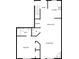 Downstairs floor plan featuring a bath, kitchen, living room, bedroom and dining area at 3756 Brookwood Blvd, Rex, GA 30273