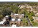 An aerial view of a townhouse community showcasing mature trees and a well-maintained streetscape at 208 Jefferson Cir, Atlanta, GA 30328