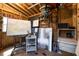 An artist's studio shed featuring painting supplies and equipment under a bright interior at 4323 E Durham Cir, Stone Mountain, GA 30083