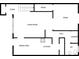 Downstairs floor plan showing the living room, dining area, kitchen, and laundry at 4958 Meadow Ln, Marietta, GA 30068