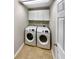 Efficient laundry room featuring a modern washer and dryer and white storage cabinets at 412 Pine Log Ct, Canton, GA 30115