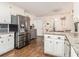 Kitchen with stainless steel refrigerator at 2982 Huntshire Pl, Atlanta, GA 30340