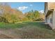 Spacious backyard featuring healthy lawn and natural trees, offering serenity and privacy at 4677 Creekside Cv, Atlanta, GA 30349
