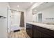 Bathroom features granite counters, updated hardware and tub shower at 382 Daffodil Dr, Temple, GA 30179