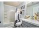 Bathroom features a shower and tub combination with a modern vanity at 5303 Fairington Club Dr # 5303, Lithonia, GA 30038