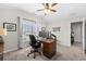 Bright home office with a large window, a desk with dual monitors and modern decor at 174 Kelly St, Norcross, GA 30071