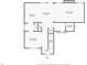 Detailed floor plan of the house showcasing kitchen, dining room, living room, and bathroom at 183 Gatlin Run, Dallas, GA 30157