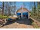 Two-car garage with a boat parked in front, offering ample space for storage and vehicles at 1198 Seminary Dr, Marietta, GA 30064