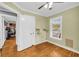 Comfortable bedroom with natural light, a ceiling fan, and hardwood flooring at 3351 Phillip Cir, Decatur, GA 30032