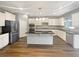 Modern kitchen with stainless steel appliances, granite countertops, and a center island at 4913 Sydney Ln, Marietta, GA 30066